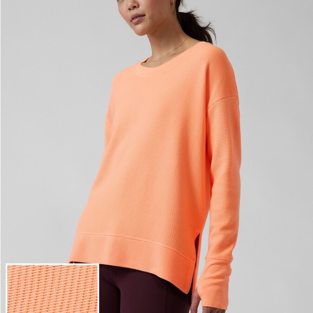 Athleta Orange Crew Neck Sweater